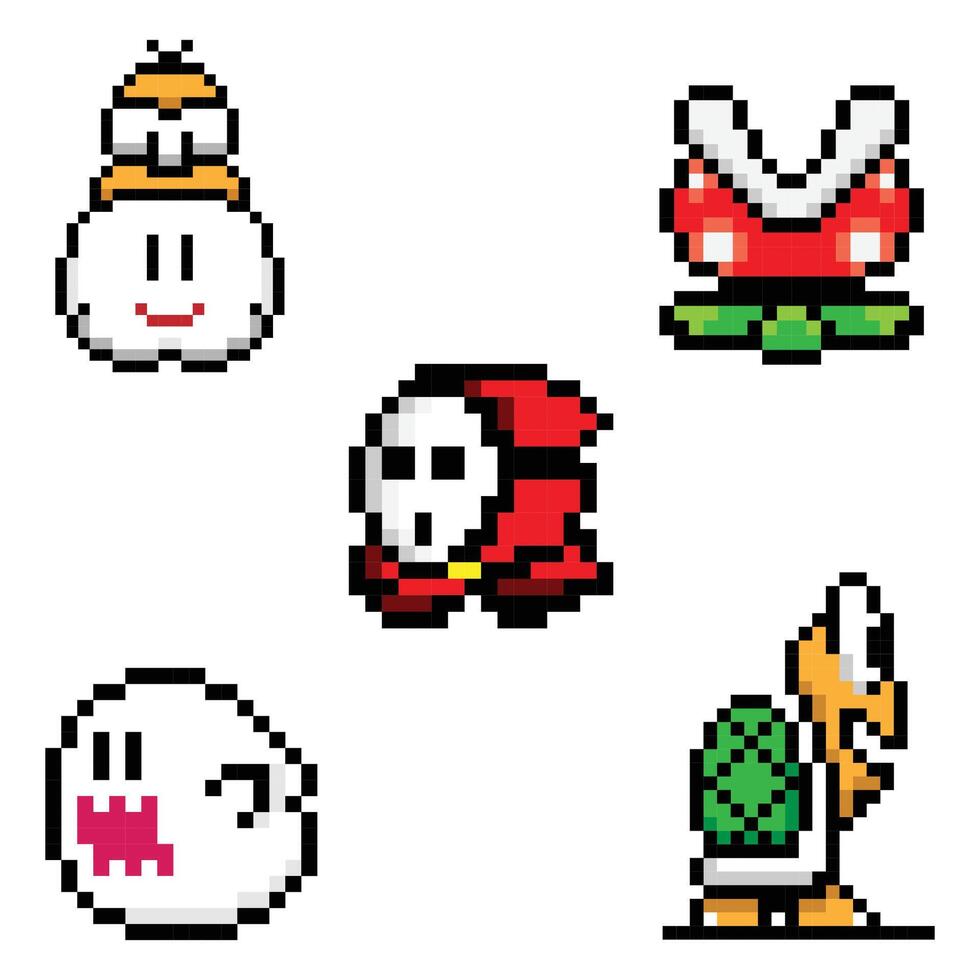 The Enemies Game Pixel Collection vector