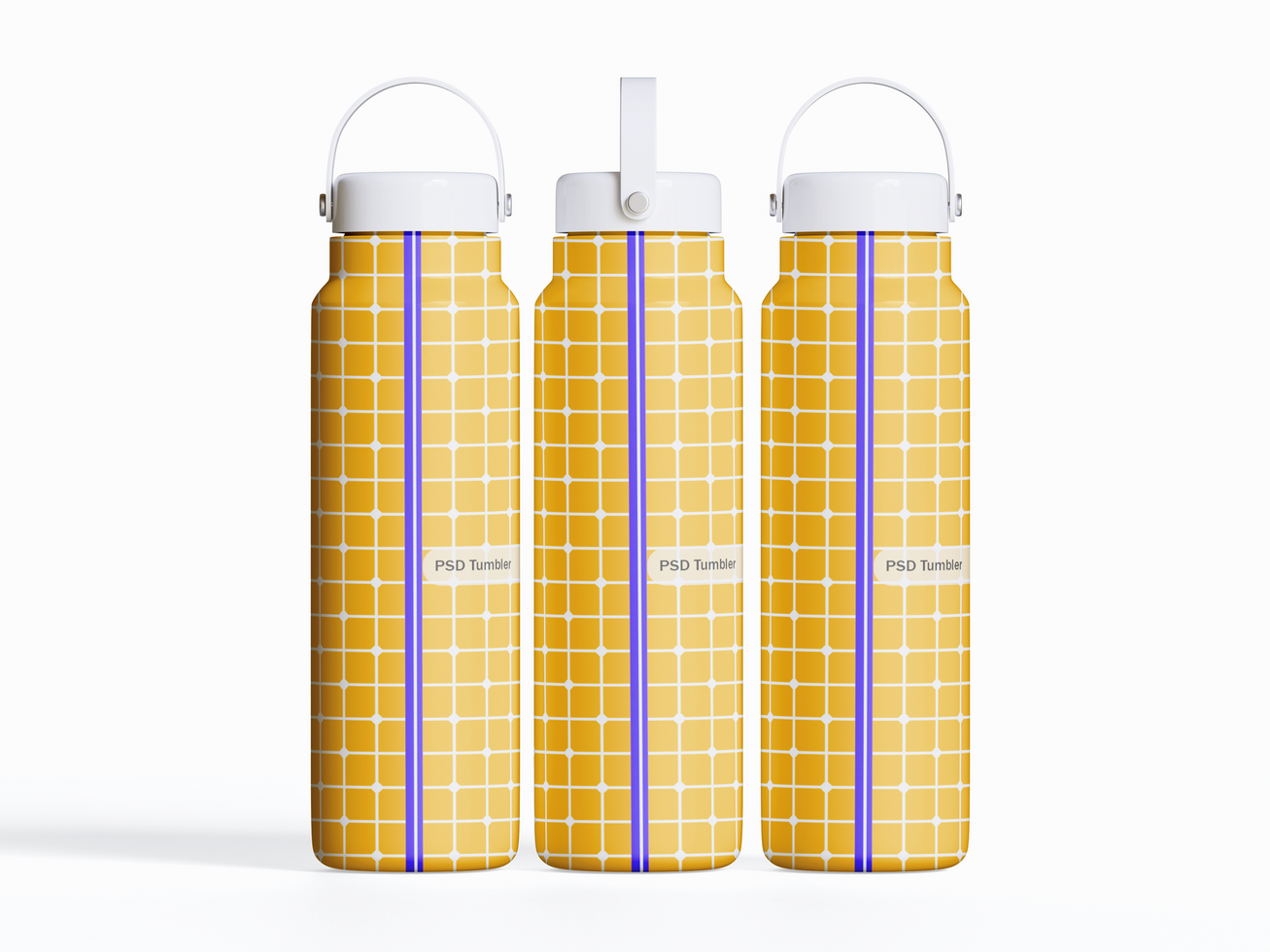 Minimal Vacuum Flask Bottle Stainless Steel mockup psd