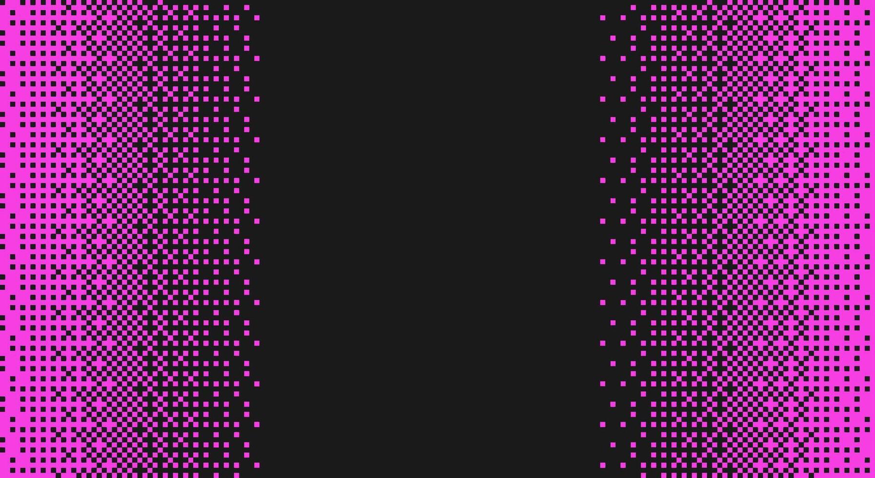 Pixelated gradient frame background. Y2K aesthetics texture. Neon pink color. Retro game technology rectangle vector