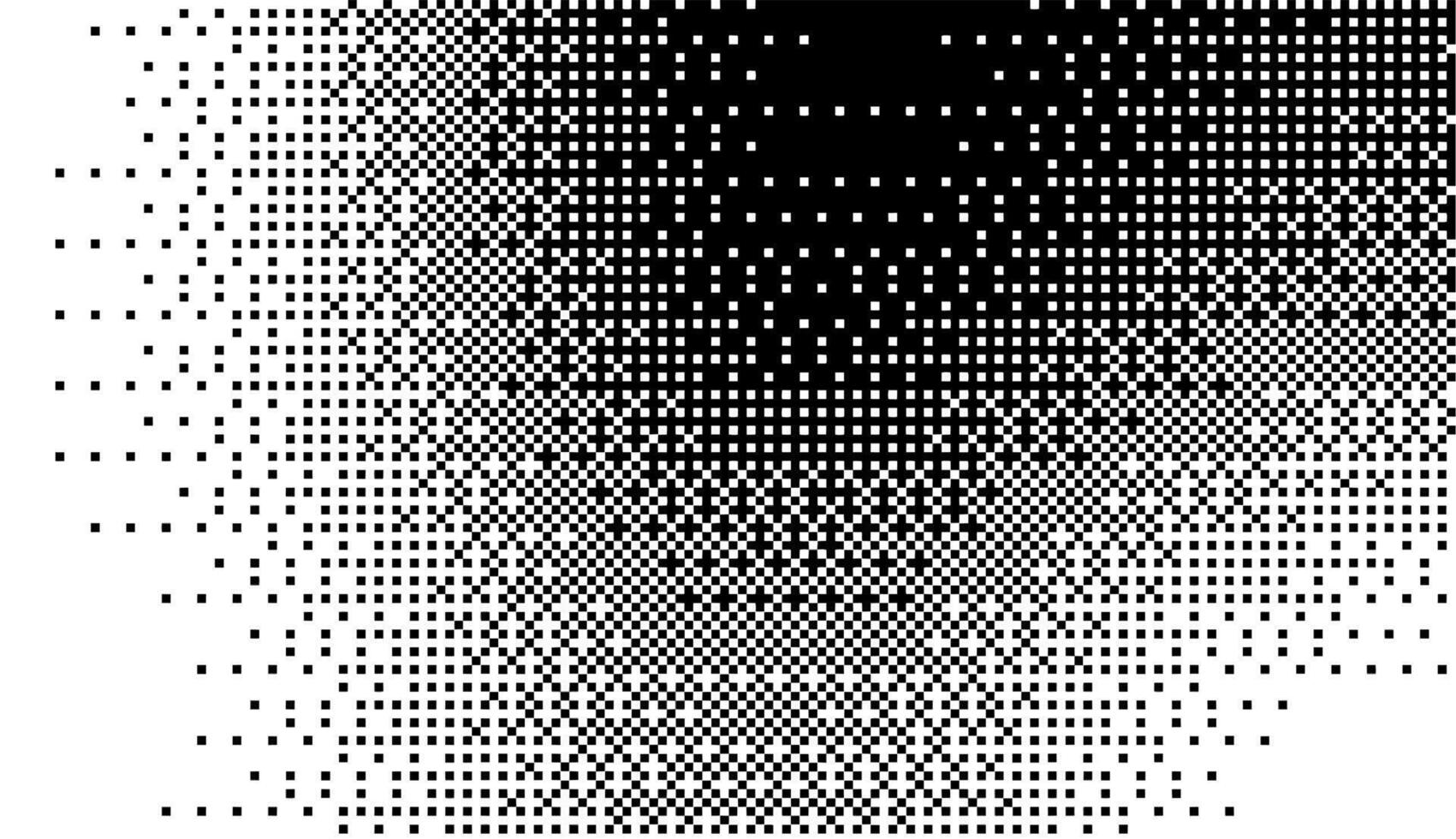 MHalftone faded gradient spotted texture. Grunge halftone grid background. Retro pixelated backdrop vector
