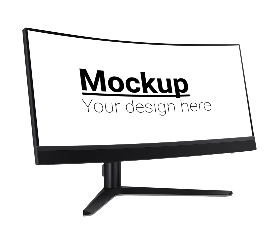 Layout of the monitor without background in isometry psd