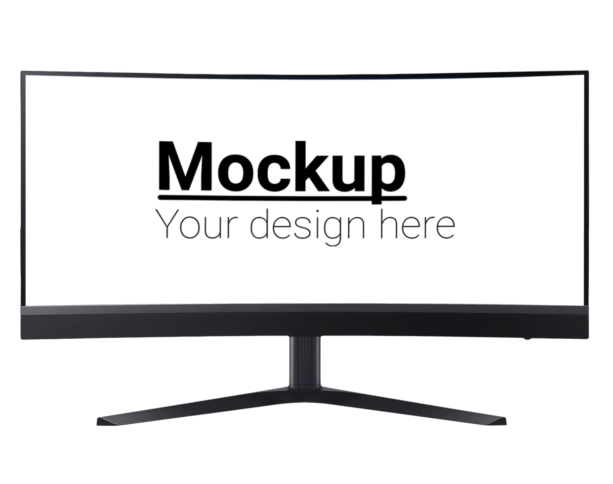 Black Monitor layout without background psd