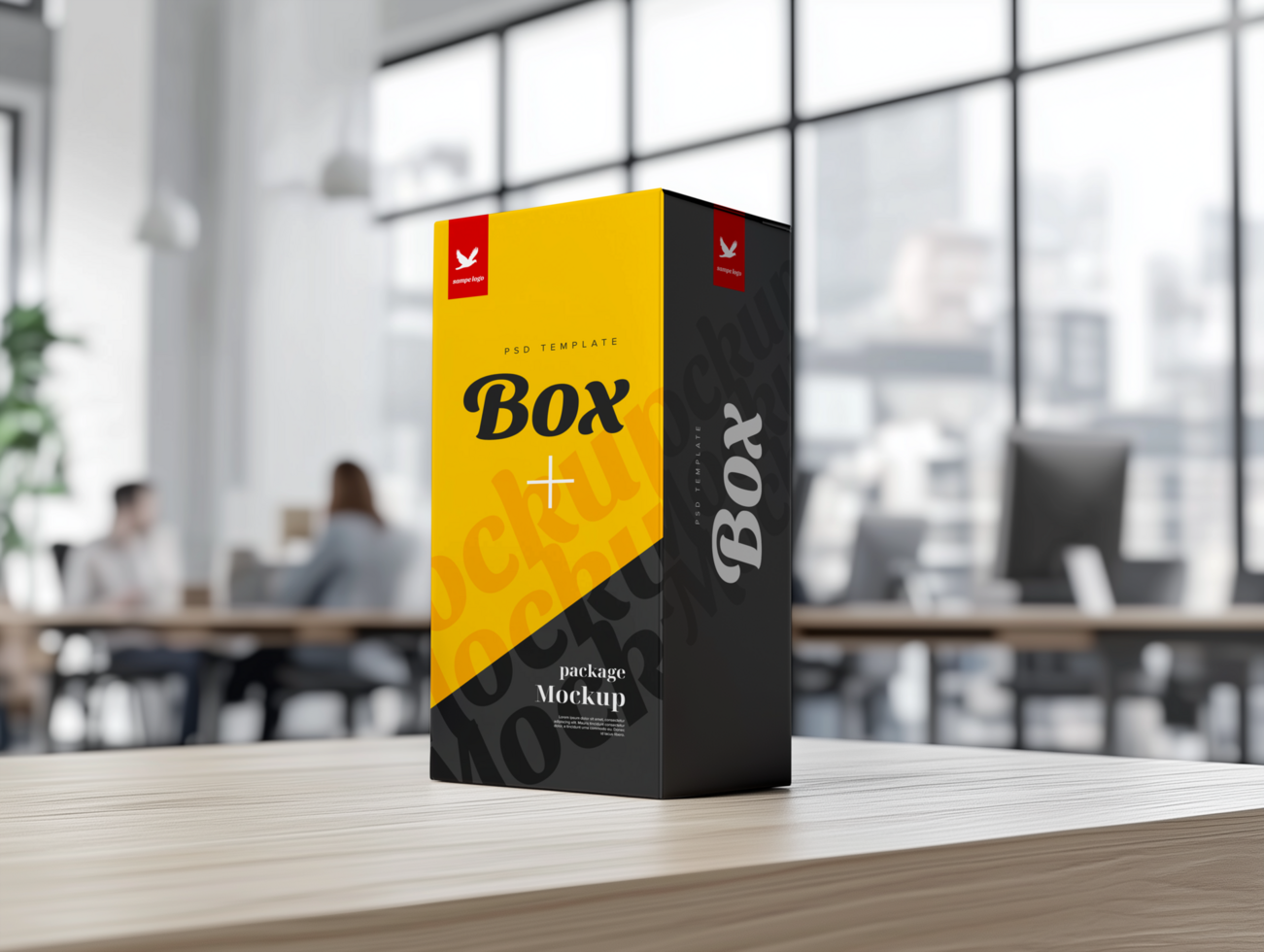 Elegant 3D Box Mockup for Branding psd