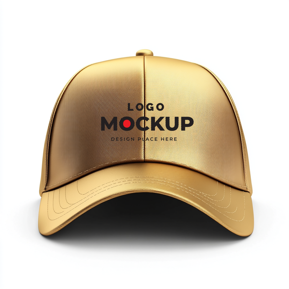 gold cap mockup for design presentation psd