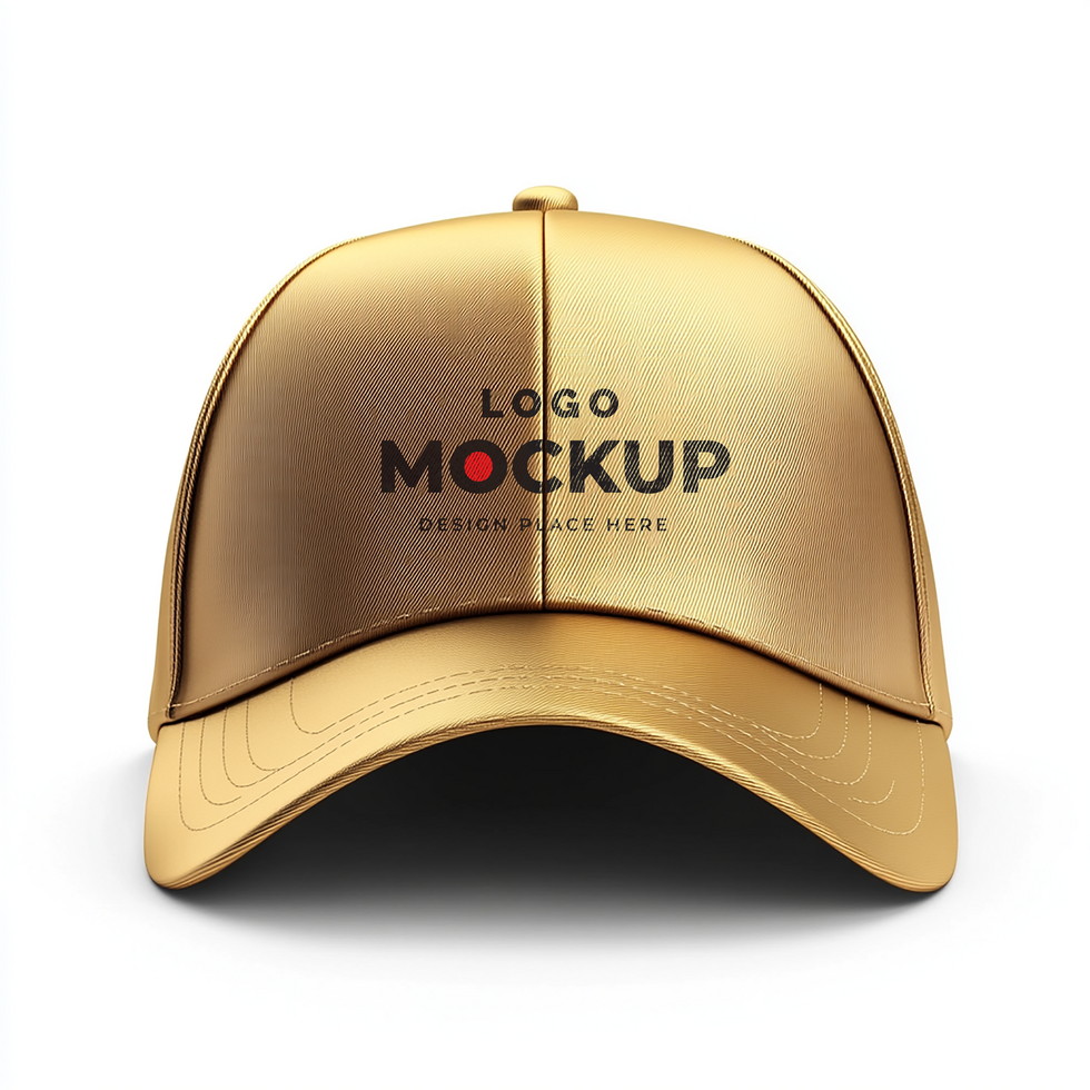 gold cap mockup for design presentation mockup psd