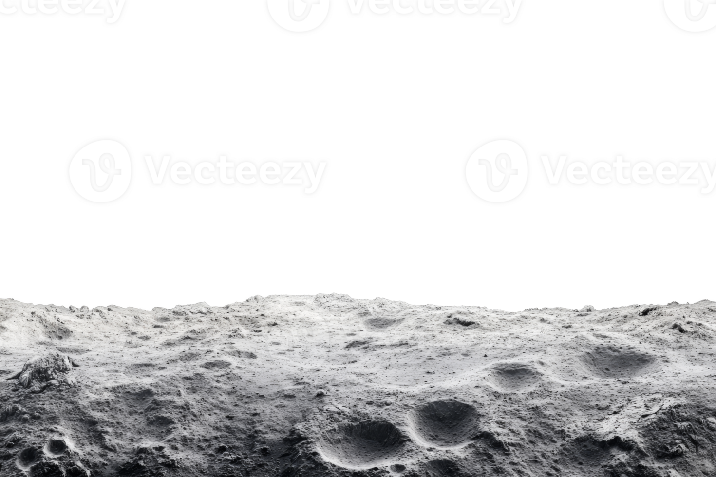 Moon surface. Lunar landscape with deserted landscape and craters formed by meteor impacts png