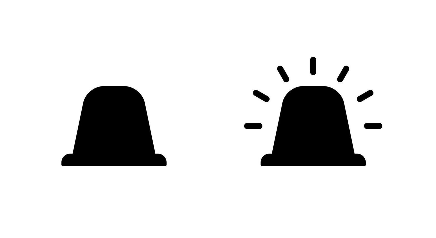 Siren icon isolated on white background. Emergency light sign symbol vector