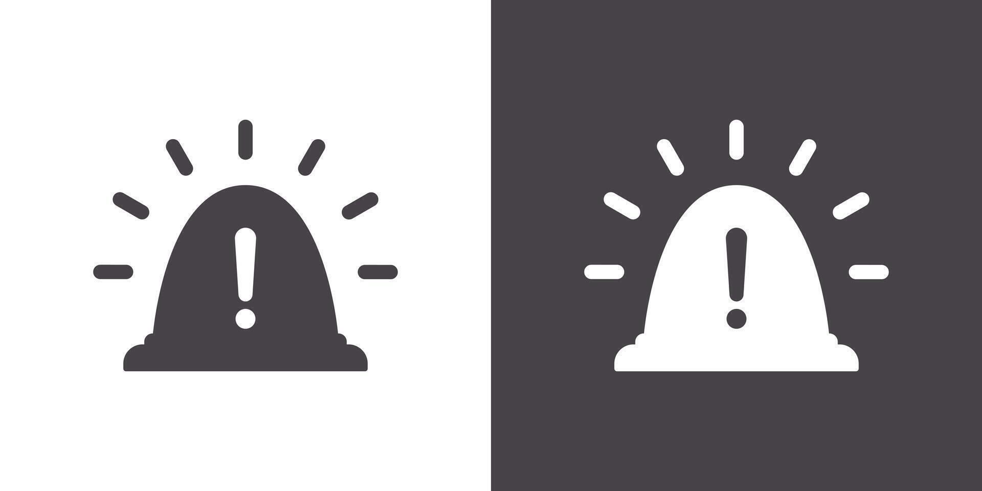 Siren warning light icon generic style. Emergency lamp concept vector