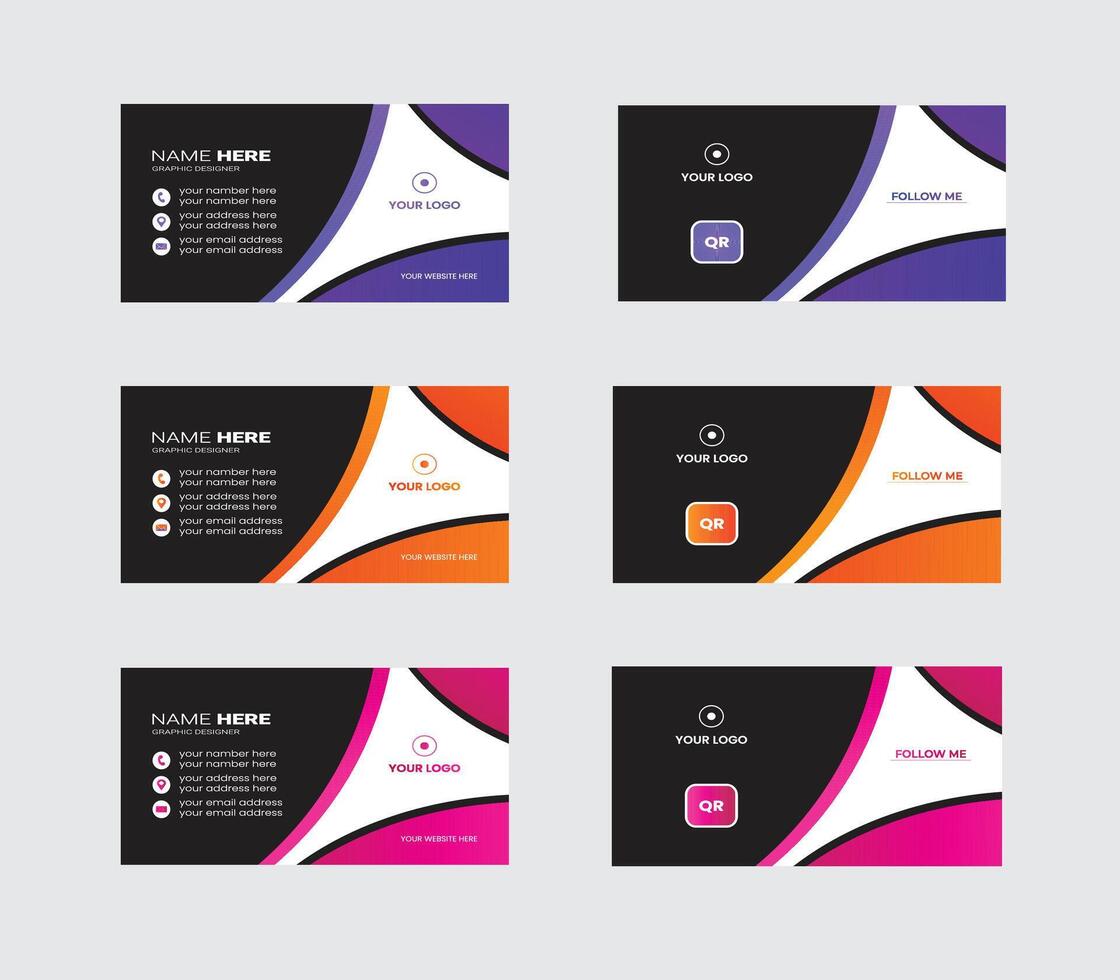 new corporate business card template vector