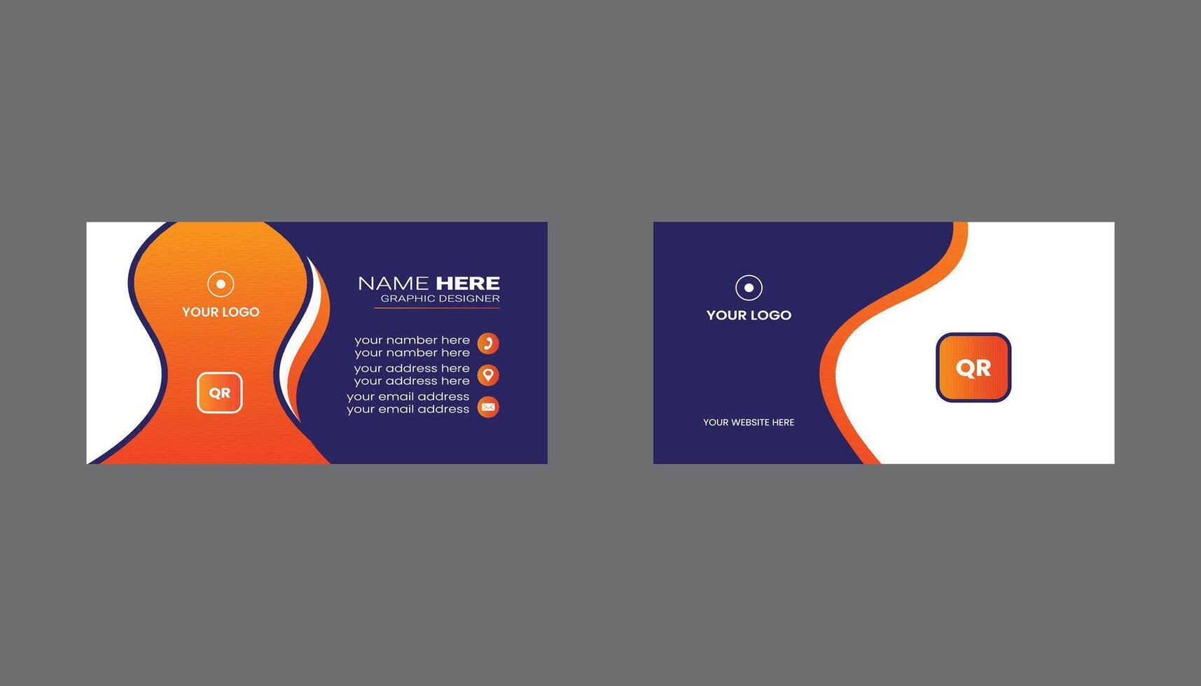 Professional Business Card Design Template vector