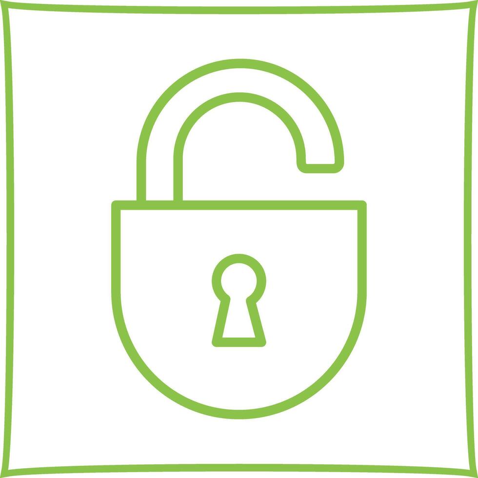 Open Lock Icon Design vector