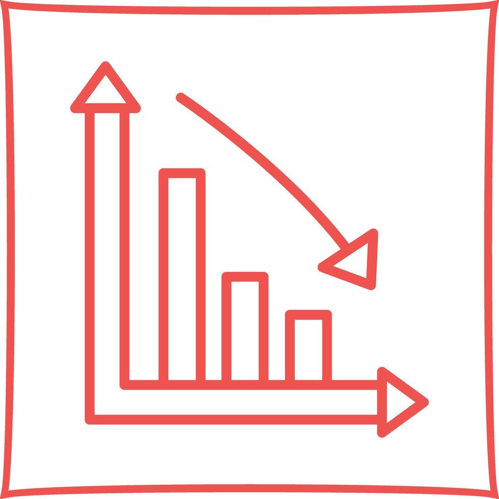 Chart Down Icon Design vector