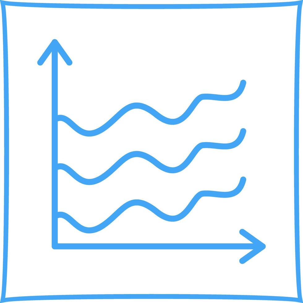 Spline Chart Icon Design vector