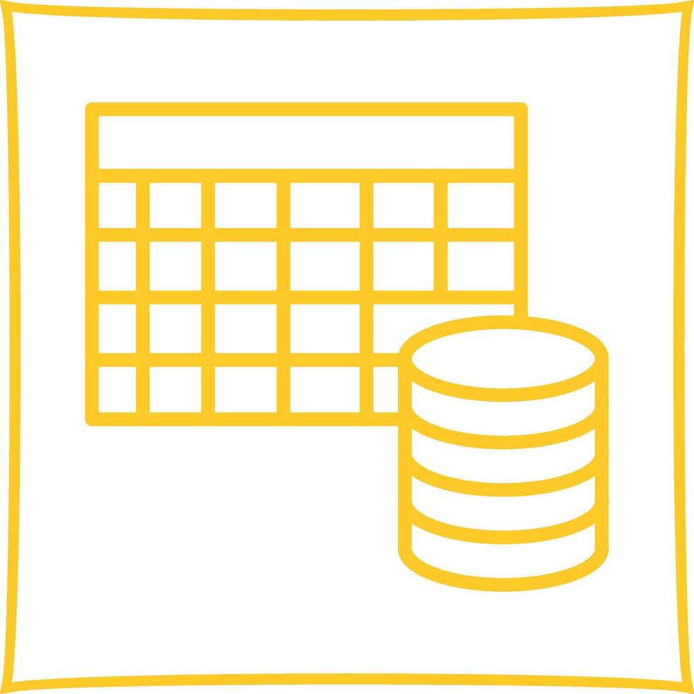 Table Data Icon Design vector