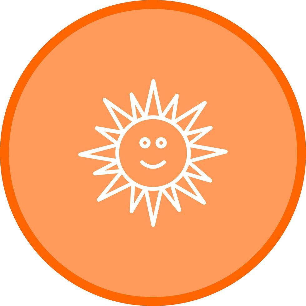 Sun with Face Icon Design vector