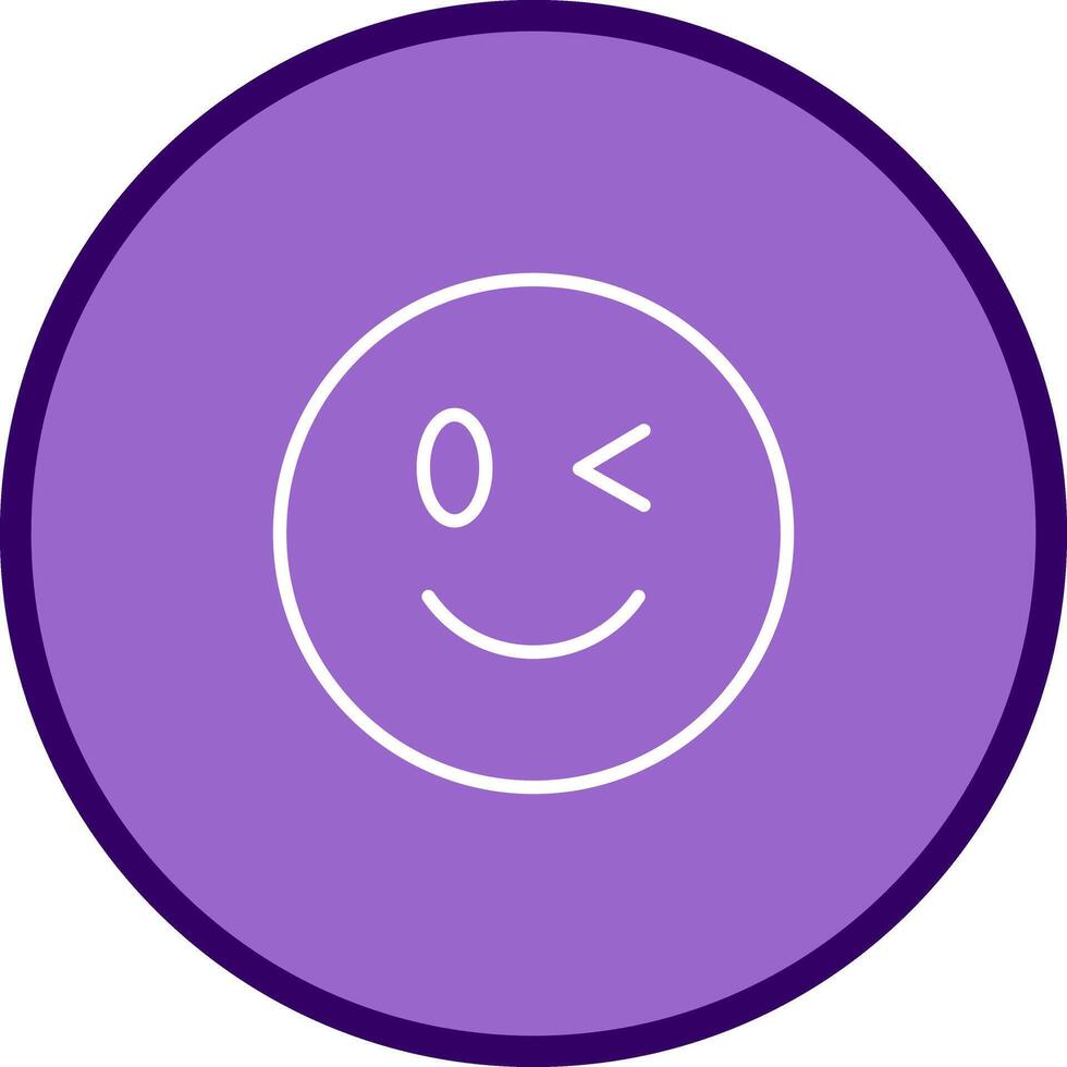 Winking Face Icon Design vector