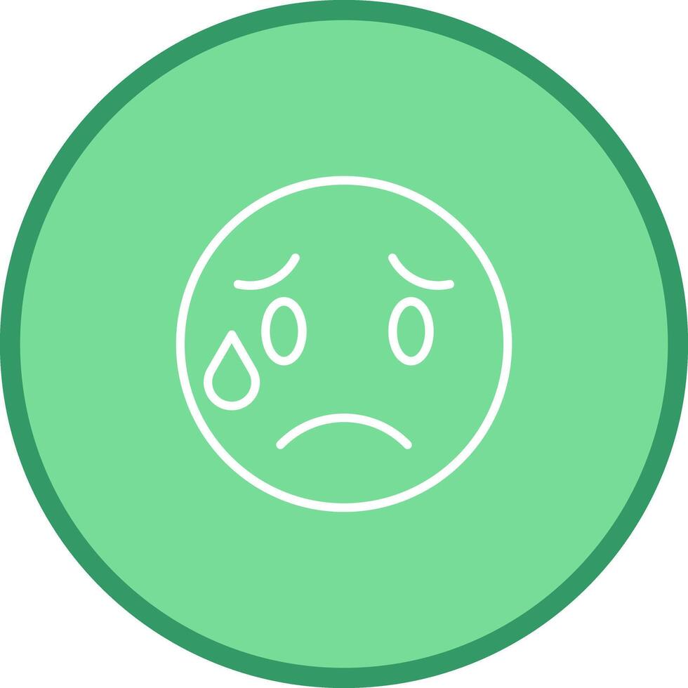 Crying Face Icon Design vector