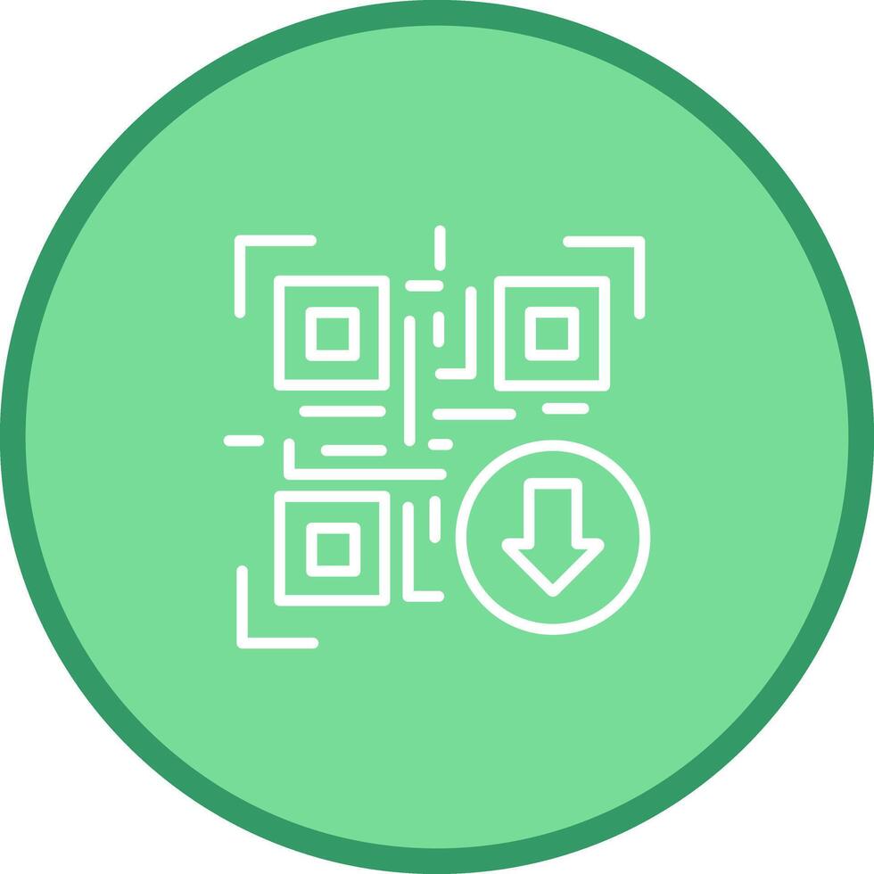 QR Code Download Icon Design vector