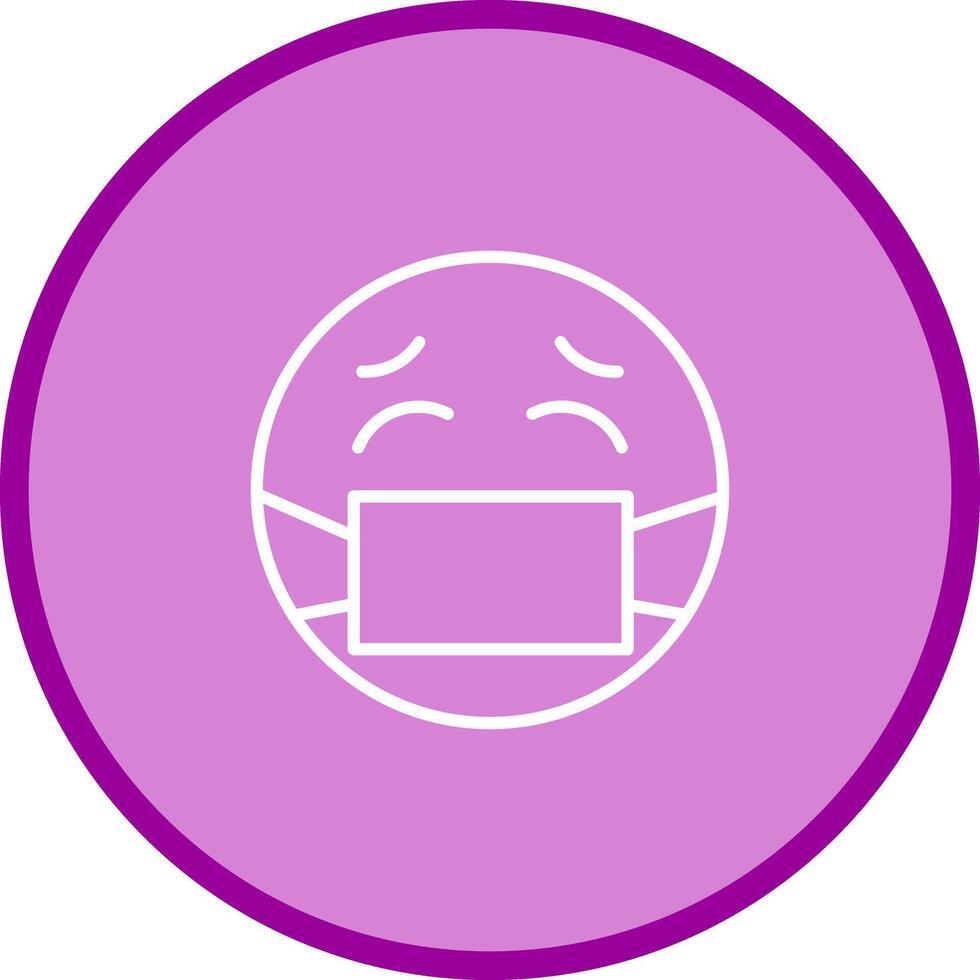 Face with Medical Mask Icon Design vector