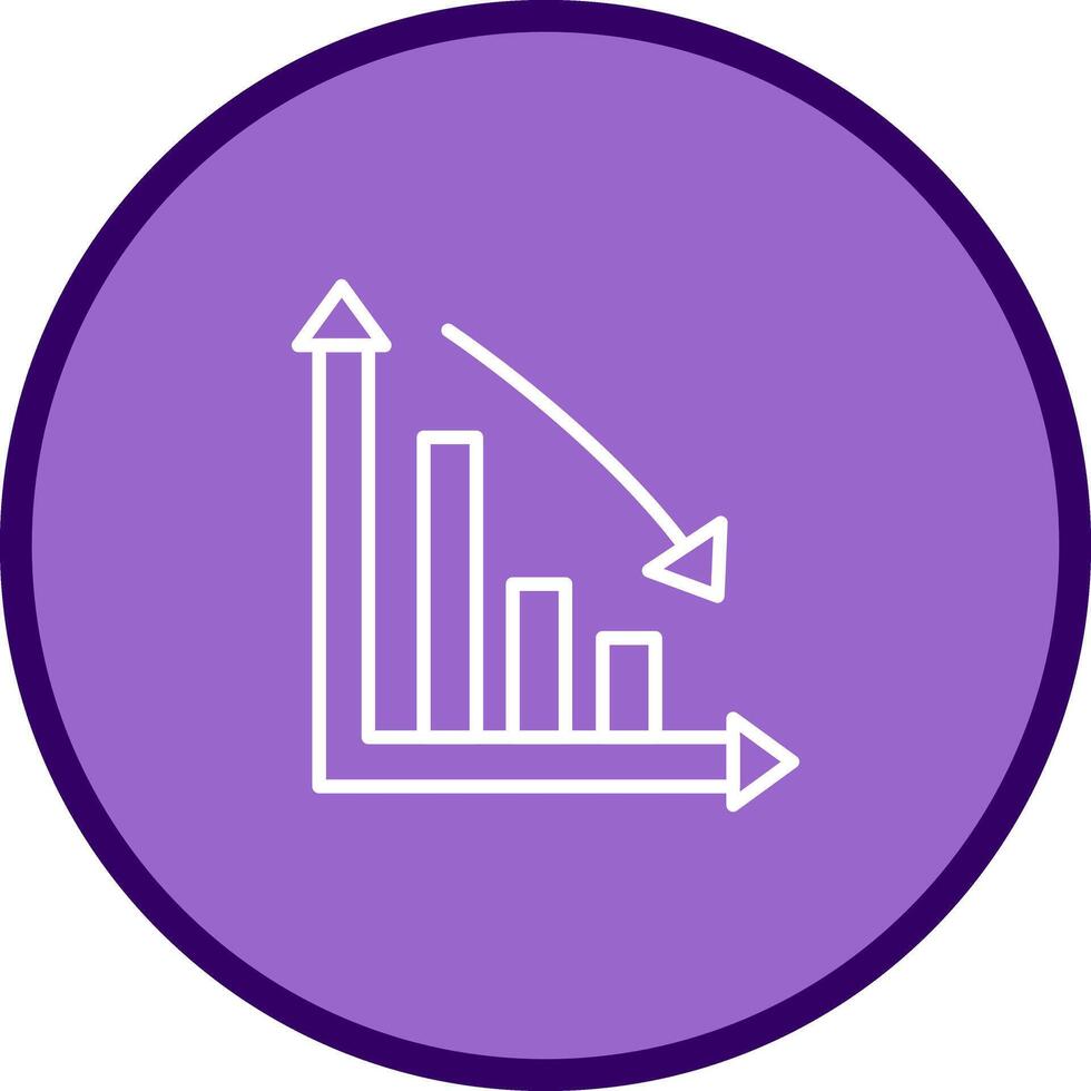 Chart Down Icon Design vector