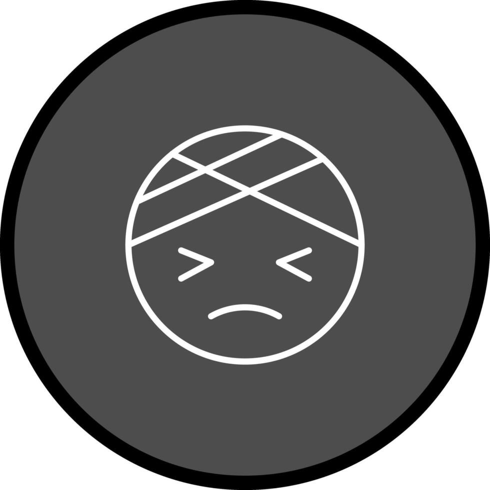 Face with Head-Bandage Icon Design vector
