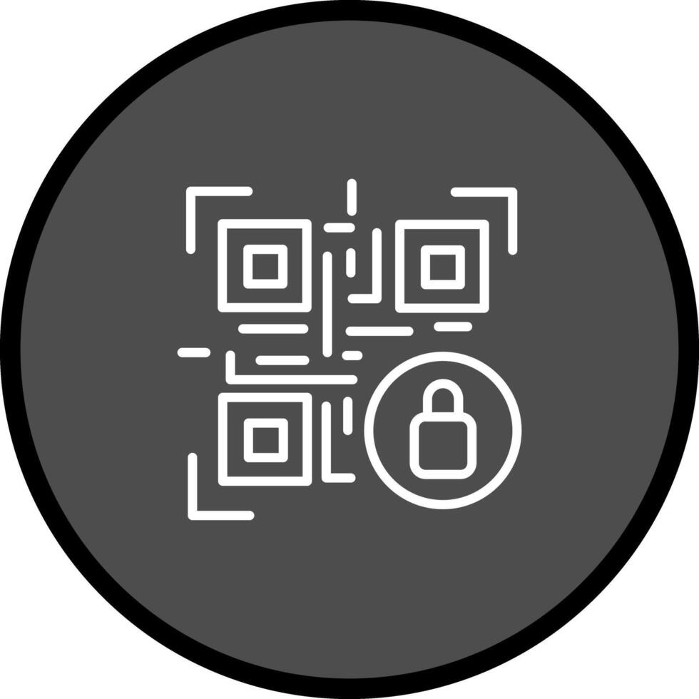 QR Code Encryption Icon Design vector