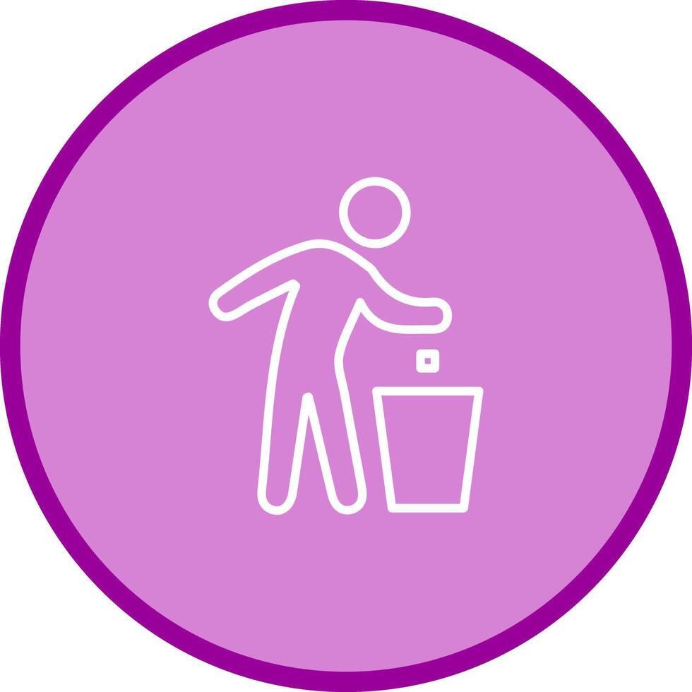 Litter in Bin Sign Icon Design vector