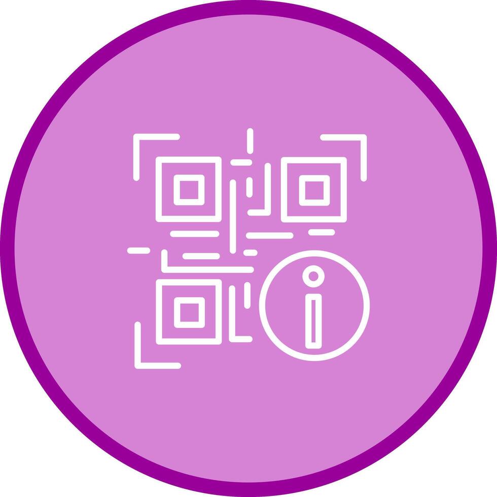 QR Code Information Icon Design vector