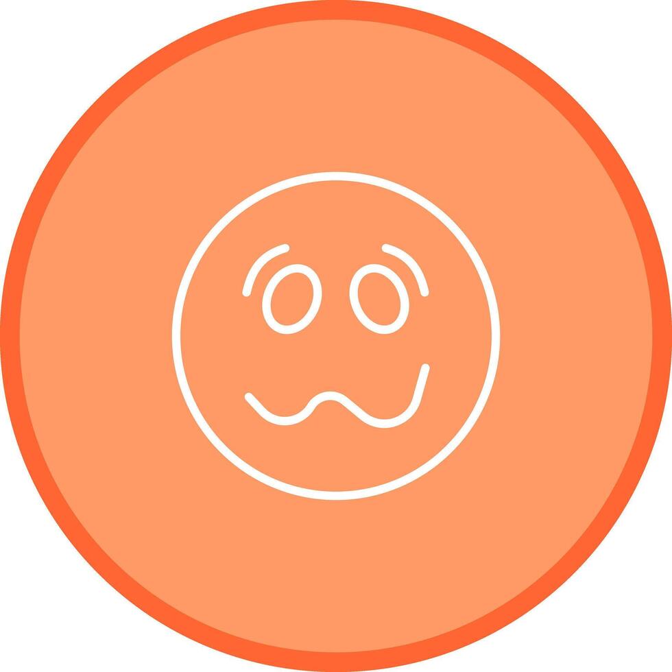 Woozy Face Icon Design vector