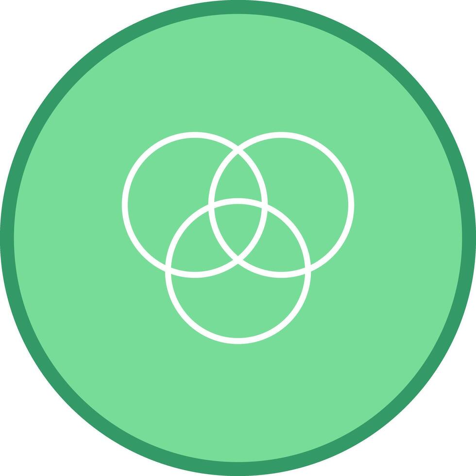 Venn Diagram Icon Design vector
