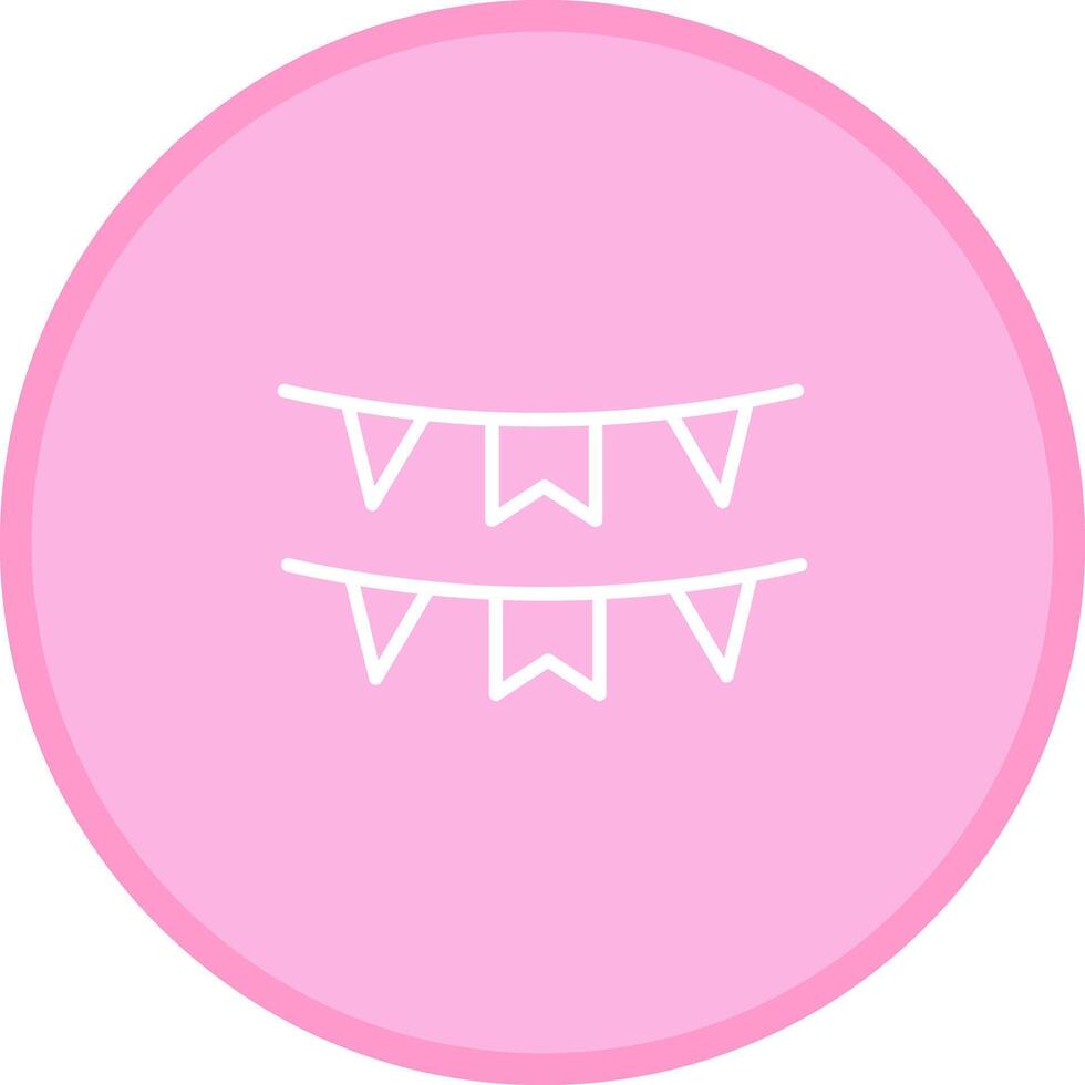 Bunting Flags Icon Design vector