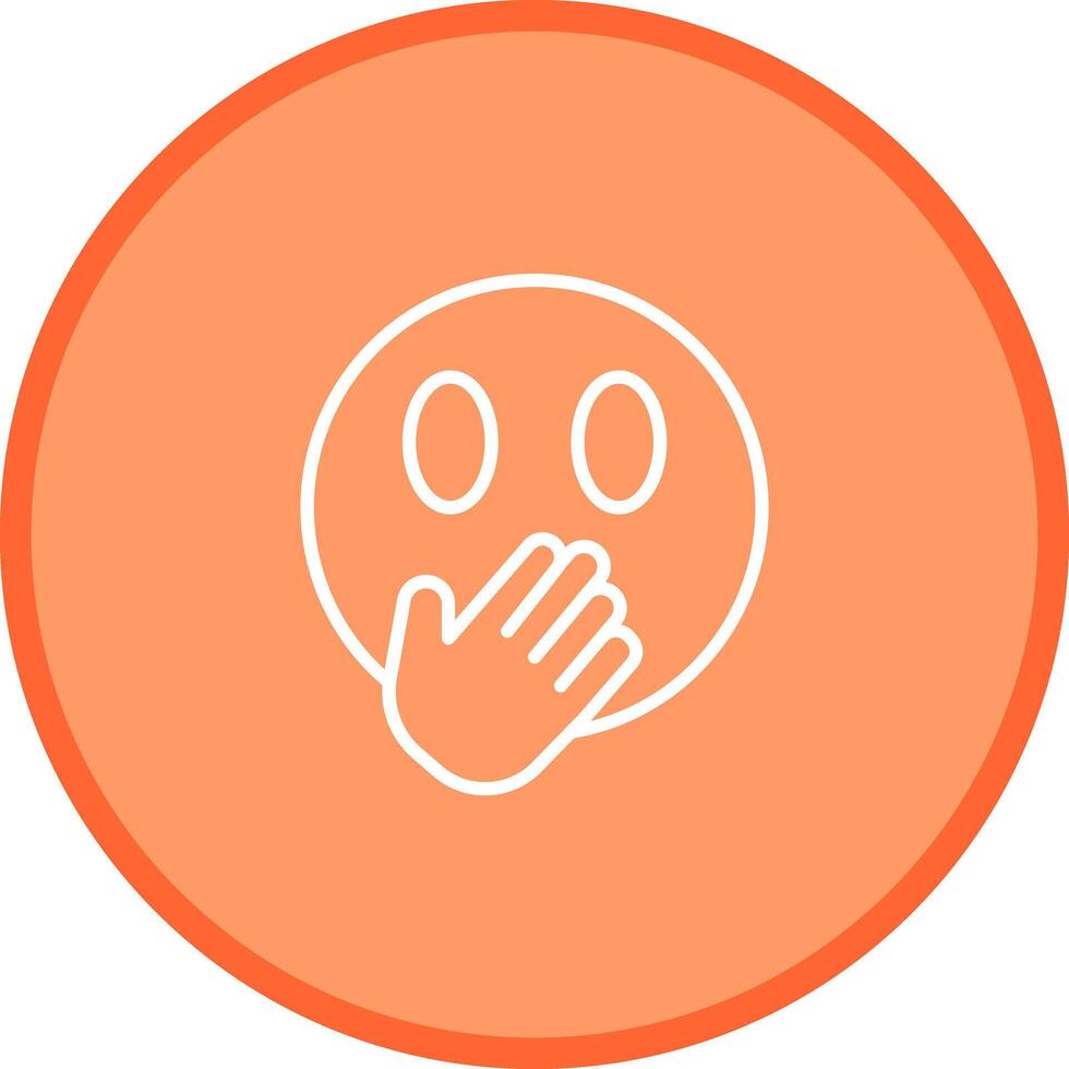 Face with Hand Over Mouth Icon Design vector