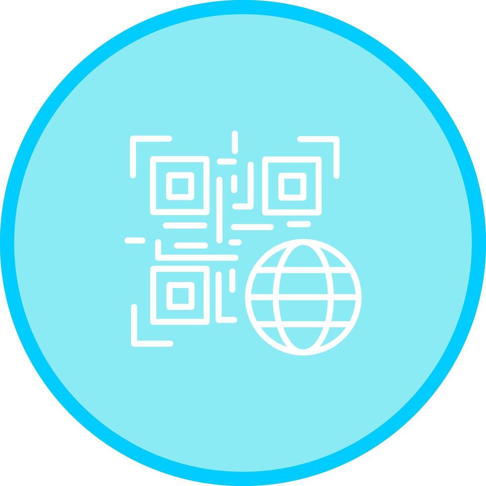 QR Code Website Icon Design vector
