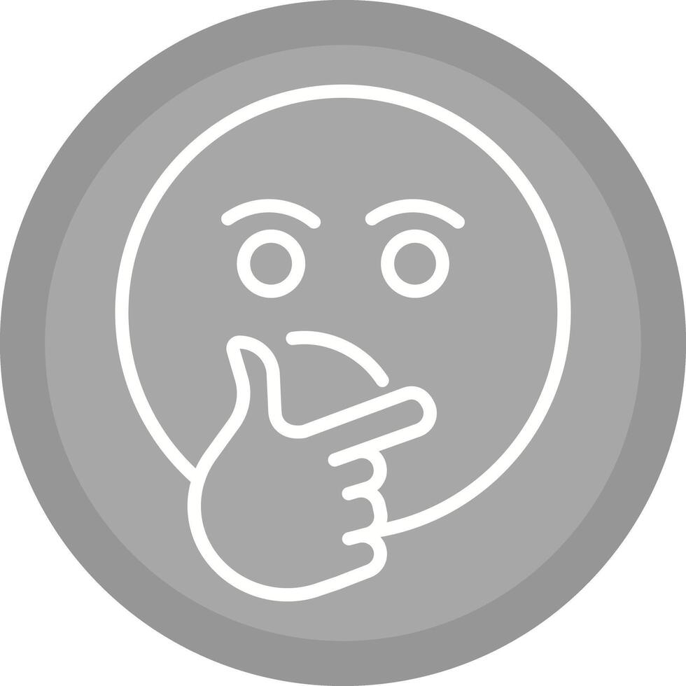 Thinking Face Icon Design vector
