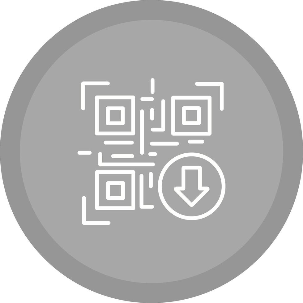QR Code Download Icon Design vector