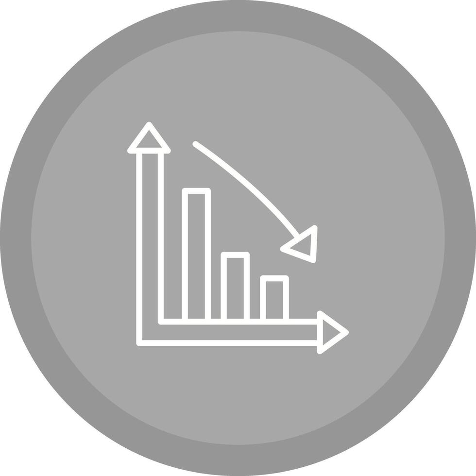 Chart Down Icon Design vector