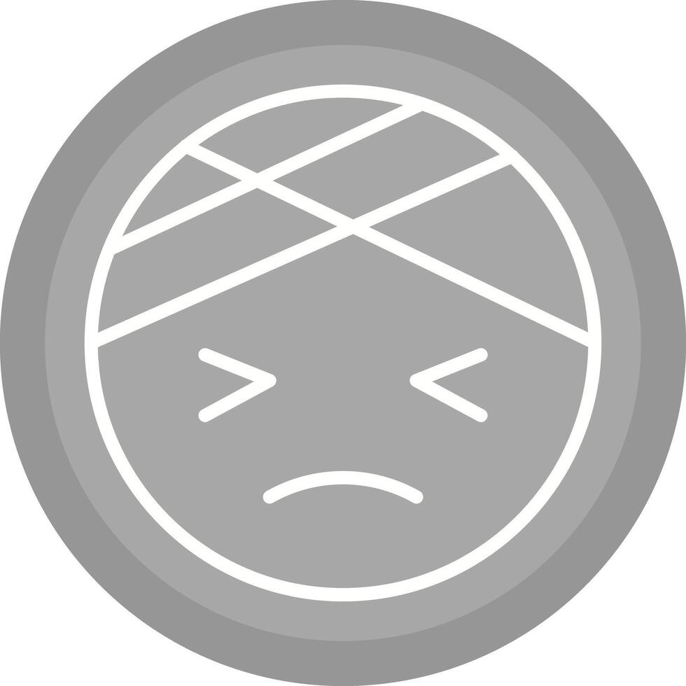 Face with Head-Bandage Icon Design vector