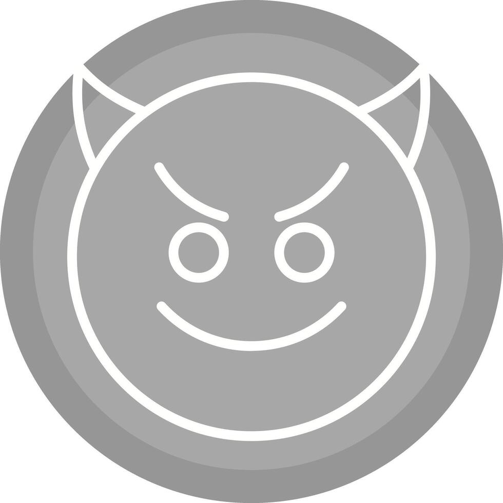 Smiling Face with Horns Icon Design vector