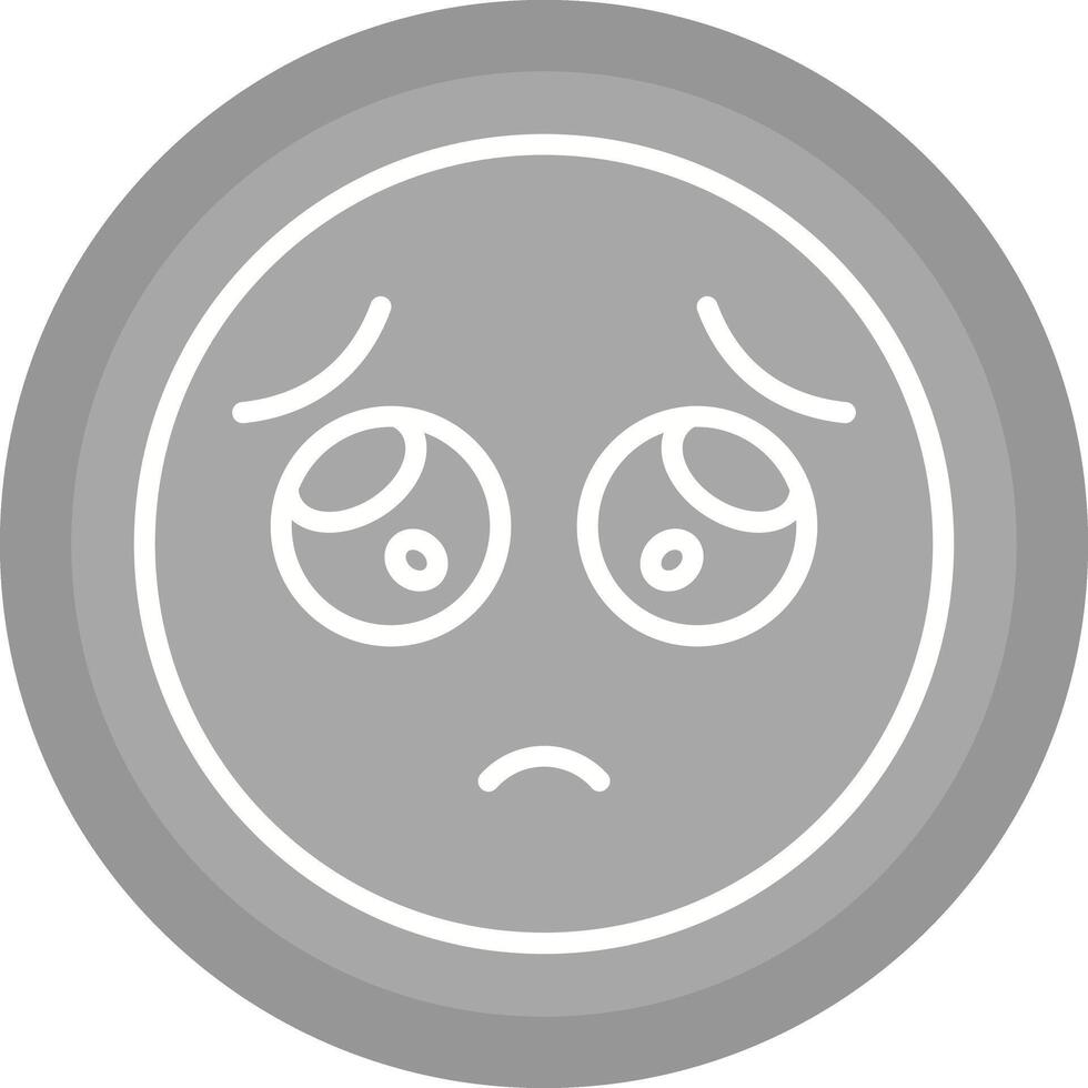 Pleading Face Icon Design vector