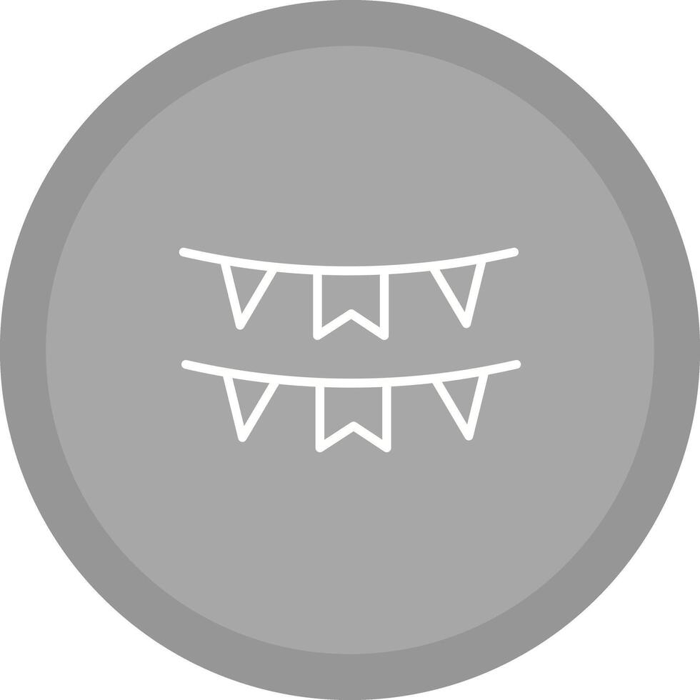 Bunting Flags Icon Design vector