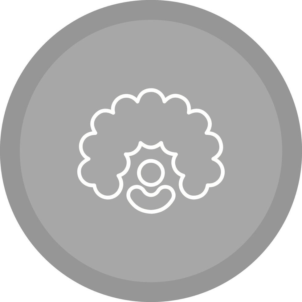 Clown Wig Icon Design vector