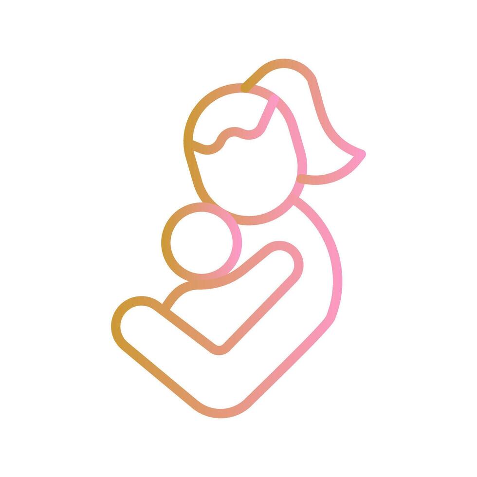 Mother and Child Icon Design vector
