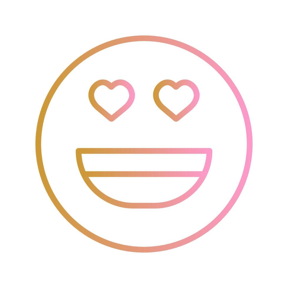 Heart Eyes Icon Design vector