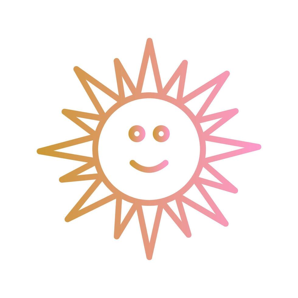 Sun with Face Icon Design vector