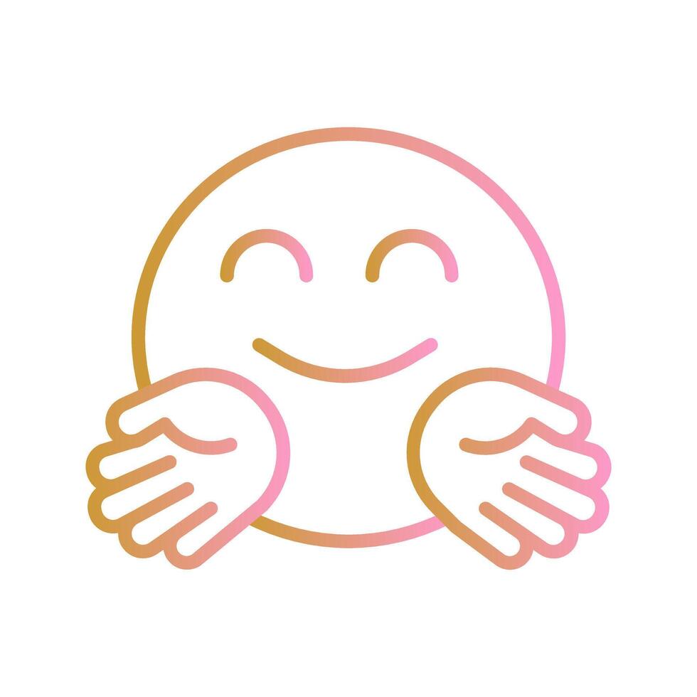 Hugging Face Icon Design vector