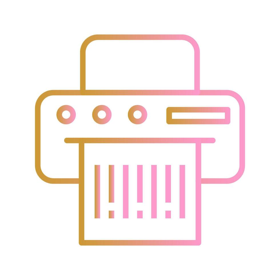 Barcode Printing Icon Design vector