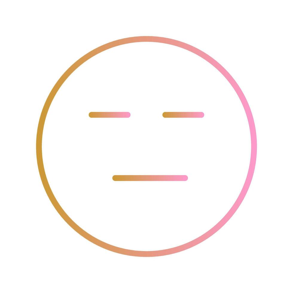 Neutral Face Icon Design vector