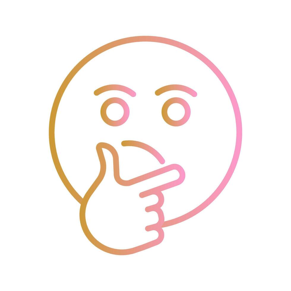 Thinking Face Icon Design vector