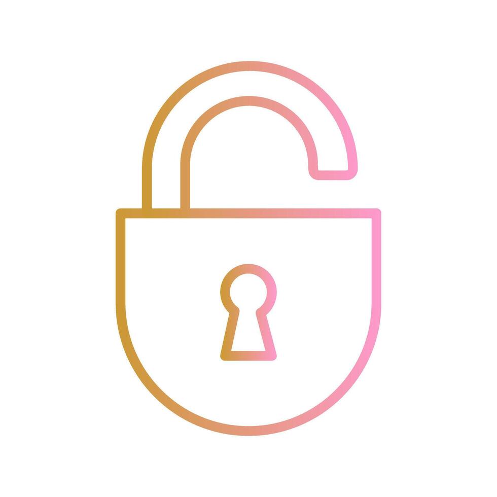 Open Lock Icon Design vector