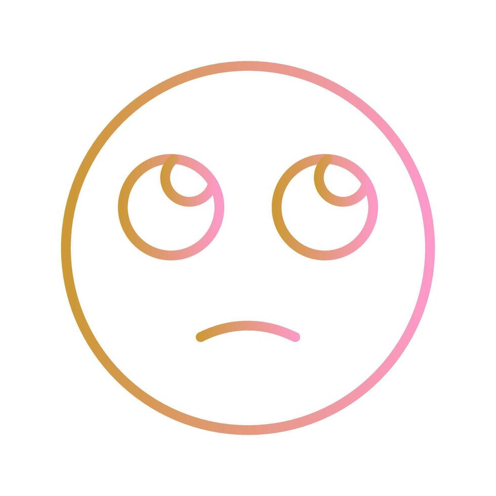 Face with Rolling Eyes Icon Design vector